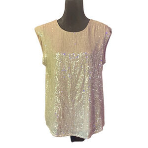 J. Crew gold Sparkling Sequin Blouse size 6